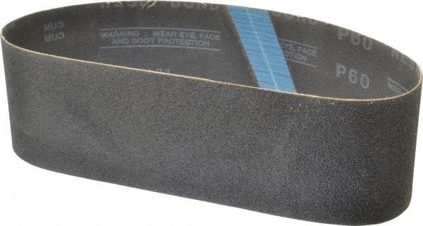 Made in USA - 3" Wide x 24" OAL, 60 Grit, Silicon Carbide Abrasive Belt - Silicon Carbide, Medium, Coated, X/Y Weighted Cloth Backing, Wet/Dry, Series S181 - Makers Industrial Supply