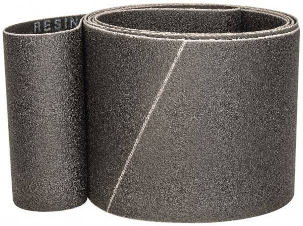 Made in USA - 4" Wide x 106" OAL, 80 Grit, Silicon Carbide Abrasive Belt - Silicon Carbide, Medium, Coated, X/Y Weighted Cloth Backing, Wet/Dry, Series S181 - Makers Industrial Supply