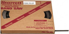 Starrett - 1/2" x 100' x 0.025" Bi-Metal Band Saw Blade Coil Stock - 10 to 14 TPI, Toothed Edge, Straight Form, Raker Set, No Rake Angle, Variable Pitch, Contour Cutting - Makers Industrial Supply