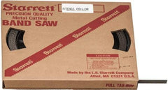 Starrett - 1/2" x 100' x 0.025" Bi-Metal Band Saw Blade Coil Stock - 14 to 18 TPI, Toothed Edge, Straight Form, Wavy Set, No Rake Angle, Variable Pitch, Contour Cutting - Makers Industrial Supply