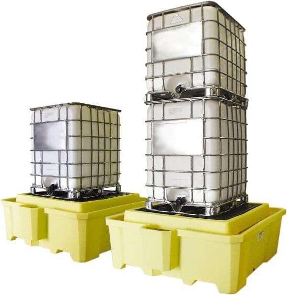 Enpac - IBC Sumps, Platforms & Decks Type: IBC Pallet w/Drain Number of Totes: 2 - Makers Industrial Supply