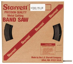 Starrett - 1/2" x 100' x 0.035" Bi-Metal Band Saw Blade Coil Stock - 6 to 10 TPI, Toothed Edge, Hook Form, Raker Set, Positive Angle, Variable Pitch, Contour Cutting - Makers Industrial Supply