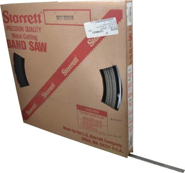 Starrett - 1/2" x 100' x 0.035" Bi-Metal Band Saw Blade Coil Stock - 10 TPI, Toothed Edge, Straight Form, Raker Set, No Rake Angle, Constant Pitch, Contour Cutting - Makers Industrial Supply