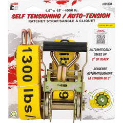 Tow Rope, Cable & Chain; End Type: J-Hook; Load Capacity: 4000; Garment Length (Inch): 15 ft; Width (Inch): 1.5 in