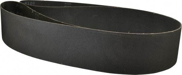 Made in USA - 4" Wide x 106" OAL, 120 Grit, Silicon Carbide Abrasive Belt - Silicon Carbide, Fine, Coated, X/Y Weighted Cloth Backing, Wet/Dry, Series S181 - Makers Industrial Supply