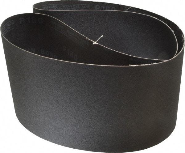 Made in USA - 6" Wide x 48" OAL, 180 Grit, Silicon Carbide Abrasive Belt - Silicon Carbide, Very Fine, Coated, X/Y Weighted Cloth Backing, Wet/Dry, Series S181 - Makers Industrial Supply