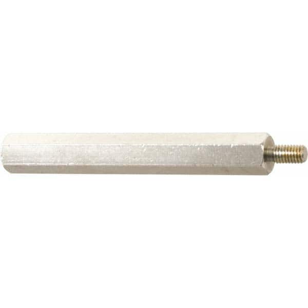 #6-32, 0.5929″ OAL, 1/4″ Across Flats, Nylon Male/Female Hex Circuit Board Standoff Fully Threaded, 0.343″ Body Length, 1/4″ Thread Length, 3/16″ Thread Depth, Grade 6/6, Uncoated