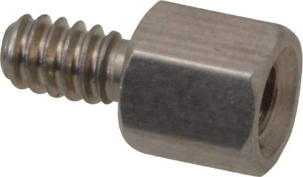 Electro Hardware - #4-40, 3/16" OAL, 3/16" Across Flats, Stainless Steel Hex Male/Female Circuit Board Standoffs - 1/4" Thread Depth, 3/16" Body Length, Passivated Finish - Makers Industrial Supply