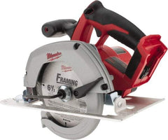 Milwaukee Tool - 18 Volt, 6-1/2" Blade, Cordless Circular Saw - 3,200 RPM, Lithium-Ion Batteries Not Included - Makers Industrial Supply