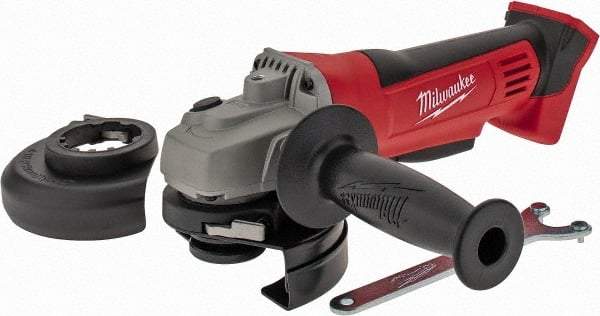 Milwaukee Tool - 4-1/2" Wheel Diam, 9,000 RPM, Cordless Cutoff & Cutoff-Grinder Tool - Right Angle Handle - Makers Industrial Supply