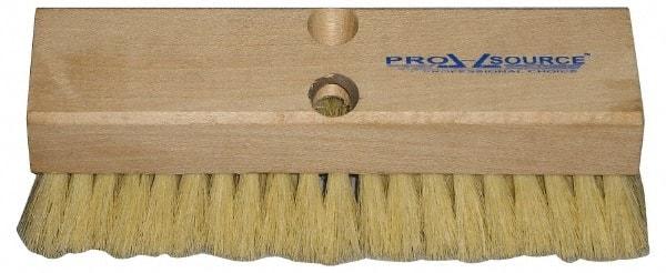 PRO-SOURCE - 2" Bristle Length, Tampico Scrub Brush - 10" OAL, Tapered Handle, Hardwood Block - Makers Industrial Supply