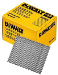 DeWALT - 16 Gauge 2-1/2" Long Finishing Nails for Power Nailers - Grade 2 Steel, Galvanized Finish, Straight Stick Collation - Makers Industrial Supply