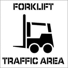 NMC - Forklift Traffic Area Stencil - 0.06 Inch Thick, Polyethylene, English - Makers Industrial Supply