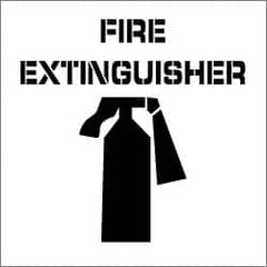 NMC - Fire Extinguisher Stencil - 0.06 Inch Thick, Polyethylene, English - Makers Industrial Supply