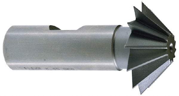 Keo - 1-1/2" Diam x 5/8" Width of Cut, 60° Included Angle, Shank Connection, High Speed Steel Single Angle Cutter - 3/4" Shank Diam, 2-3/4" Overall Length, Right Hand Cut, Uncoated - Makers Industrial Supply