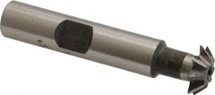 Value Collection - 1/2" Diam x 1/8" Width of Cut, 45° Included Angle, Shank Connection, Cobalt Single Angle Cutter - 3/8" Shank Diam, 2-1/8" Overall Length, Right Hand Cut, Uncoated - Makers Industrial Supply