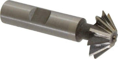 Value Collection - 1" Diam x 5/16" Width of Cut, 45° Included Angle, Shank Connection, Cobalt Single Angle Cutter - 1/2" Shank Diam, 2-1/2" Overall Length, Right Hand Cut, Uncoated - Makers Industrial Supply