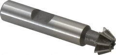 Value Collection - 1/2" Diam x 7/32" Width of Cut, 60° Included Angle, Shank Connection, Cobalt Single Angle Cutter - 3/8" Shank Diam, 2-1/8" Overall Length, Right Hand Cut, Uncoated - Makers Industrial Supply