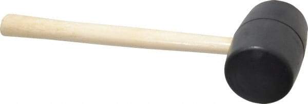 Value Collection - 2 Lb Head Rubber Mallet - 16-1/2" OAL, Wood Handle - Makers Industrial Supply