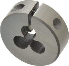 Interstate - M3.5x0.60 Metric Coarse Thread, 1" Outside Diam High Speed Steel Round Die - Right Hand Thread, Adjustable - Exact Industrial Supply