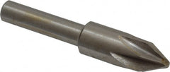 Interstate - 3/8" Head Diam, 1/4" Shank Diam, 6 Flute 60° Cobalt Countersink - Makers Industrial Supply