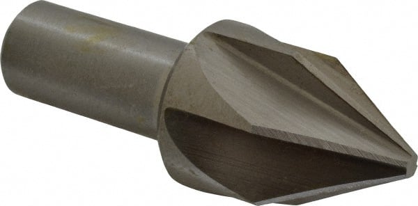 Interstate - 1-1/4" Head Diam, 3/4" Shank Diam, 6 Flute 60° Cobalt Countersink - Makers Industrial Supply