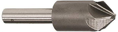 Interstate - 1-1/2" Head Diam, 3/4" Shank Diam, 6 Flute 90° Cobalt Countersink - Bright Finish, 3-1/2" OAL, Single End, Straight Shank, Right Hand Cut - Makers Industrial Supply