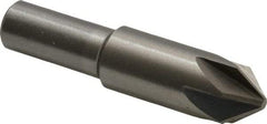 Interstate - 5/8" Head Diam, 1/2" Shank Diam, 6 Flute 82° Cobalt Countersink - Bright Finish, 2-3/4" OAL, Single End, Straight Shank, Right Hand Cut - Makers Industrial Supply