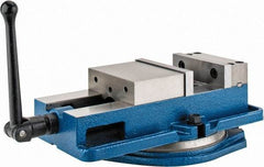 Interstate - 6" Jaw Width, 7-1/2" Jaw Opening Capacity, Horizontal Swivel Machine Vise - Manual Operation, 6,600 Lb Capacity, 1 Station, 16-3/4" Long x 4-3/8" High x 1-1/2" Deep, 1-1/2" Jaw Height - Makers Industrial Supply