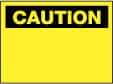 NMC - "Caution - Blank No Legend", 10" Long x 14" Wide, Pressure-Sensitive Vinyl Safety Sign - Rectangle, 0.004" Thick, Use for Accident Prevention - Makers Industrial Supply