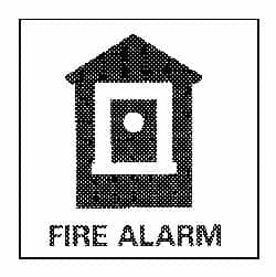 NMC - Fire Alarm, Plastic Fire Sign - 7" Wide x 7" High - Makers Industrial Supply