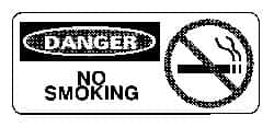 NMC - "Danger - No Smoking", 7" Long x 17" Wide, Rigid Plastic Safety Sign - Rectangle, 0.05" Thick, Use for Accident Prevention - Makers Industrial Supply