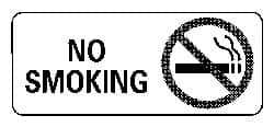 NMC - "No Smoking", 7" Long x 17" Wide, Rigid Plastic Safety Sign - Rectangle, 0.05" Thick, Use for Accident Prevention - Makers Industrial Supply