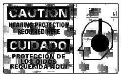 NMC - "Caution - Hearing Protection Required Here", 10" Long x 18" Wide, Pressure-Sensitive Vinyl Safety Sign - Rectangle, 0.004" Thick, Use for Accident Prevention - Makers Industrial Supply