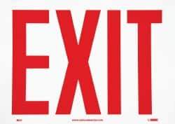 NMC - Exit, Pressure Sensitive Vinyl Exit Sign - 10" Wide x 7" High - Makers Industrial Supply