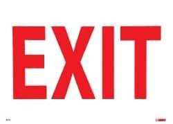 NMC - Exit, Plastic Exit Sign - 14" Wide x 10" High - Makers Industrial Supply