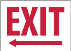 NMC - Exit, Plastic Exit Sign - 14" Wide x 10" High - Makers Industrial Supply