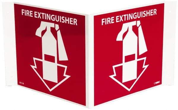 NMC - Fire Extinguisher, Acrylic Fire Sign - 14-1/2" Wide x 8" High - Makers Industrial Supply