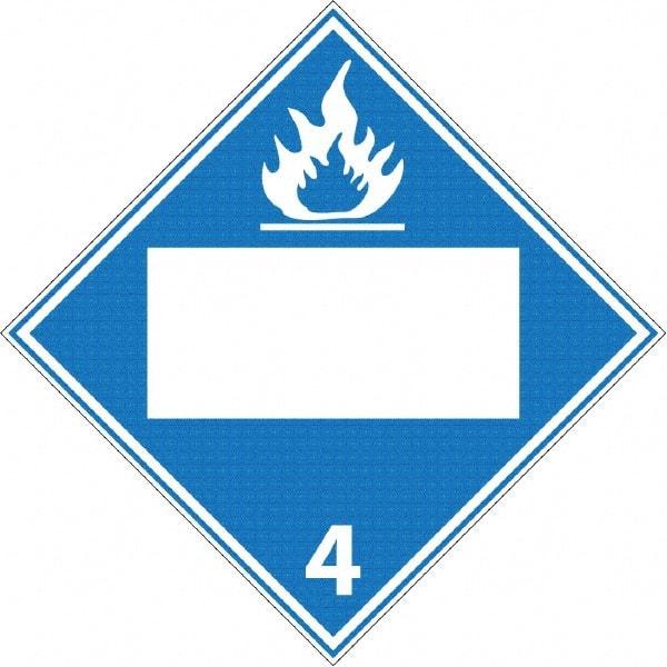 NMC - 10-3/4" Wide x 10-3/4" High, Rigid Plastic Placard - White on Blue, UV Resistant, Chemical Resistant, Graffiti Proof - Makers Industrial Supply