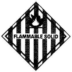 NMC - Flammable Solid DOT Shipping Label - 4" High x 4" Wide - Makers Industrial Supply