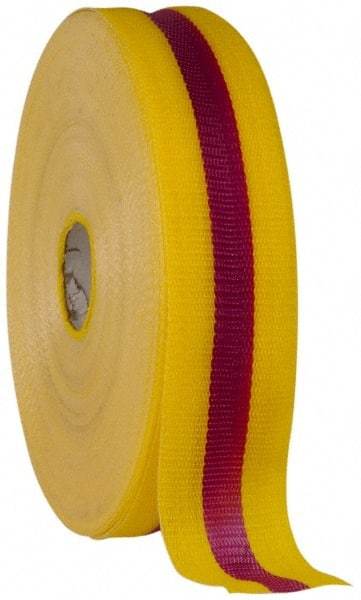 NMC - 2" Wide Roll, Woven Polyethylene, Magenta & Yellow Barricade Tape - Makers Industrial Supply