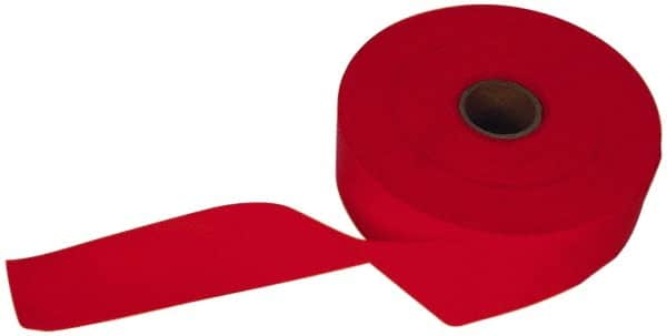 NMC - 150' Long x 1" Wide Roll, Vinyl, Red Barricade Tape - Fluorescent - Makers Industrial Supply