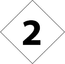 NMC - Hazardous Materials Label - Legend: Number, English, Black & Clear, 5" Long x 5" High, Sign Muscle Finish - Makers Industrial Supply