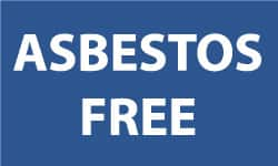 NMC - "Asbestos Free", 3" Long x 5" Wide, Paper Safety Sign - Rectangle, Use for Hazardous Materials - Makers Industrial Supply