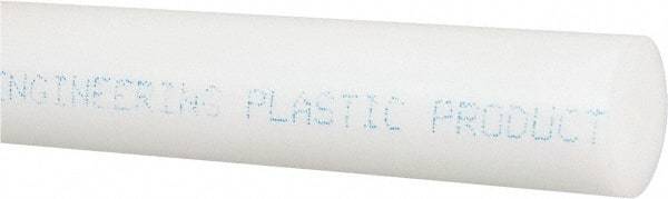 Made in USA - 8' Long, 1-5/8" Diam, Acetal Plastic Rod - Natural (Color) - Makers Industrial Supply