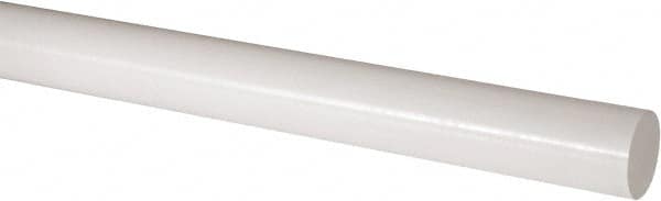 Made in USA - 4' Long, 2" Diam, Acetal Plastic Rod - Natural (Color) - Makers Industrial Supply