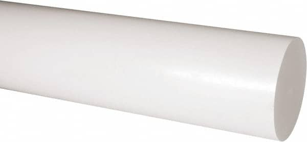 Made in USA - 1' Long, 4" Diam, Acetal Plastic Rod - Natural (Color) - Makers Industrial Supply