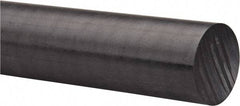 Made in USA - 2' Long, 2-1/2" Diam, Acetal Plastic Rod - Black - Makers Industrial Supply