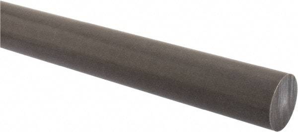 Made in USA - 2' Long, 1-1/4" Diam, Acetal (PTFE-Filled) Plastic Rod - Brown - Makers Industrial Supply