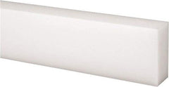 Made in USA - 4 Ft. Long x 1-1/2 Inch Wide x 3/4 Inch High, Acetal, Rectangular Plastic Bar - Natural - Makers Industrial Supply